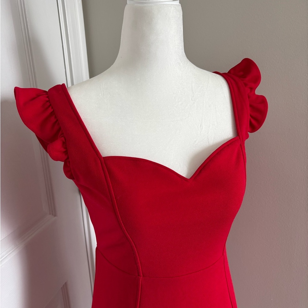 Lulu's Scarlet Ruffle Mini Dress - Picture 2 of 5